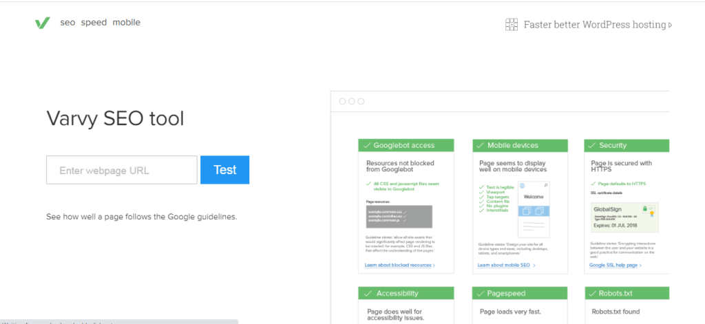 Varvy SEO Tool
